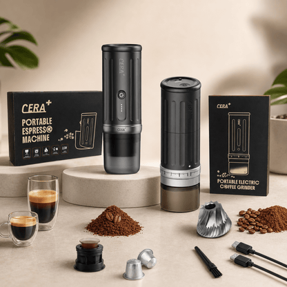 【在庫限定セール・25,470円お得】【送料無料・税込】【1年保証】Cerapresso × Ceragrinder セット（ポータブルマシン・グラインダーセット） - CERA Plus/セラプラス 日本公式・正規代理店
