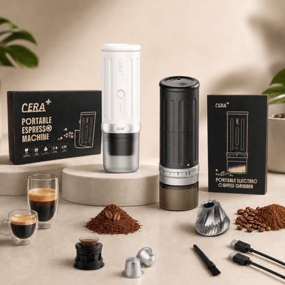 【送料無料・正規品】CERA+最新モデル コーヒーマシン・グラインダーセット【1年保証】 - CERA Plus/セラプラス 日本公式・正規代理店